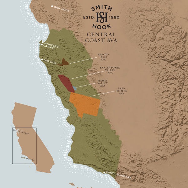 Central Coast on a map